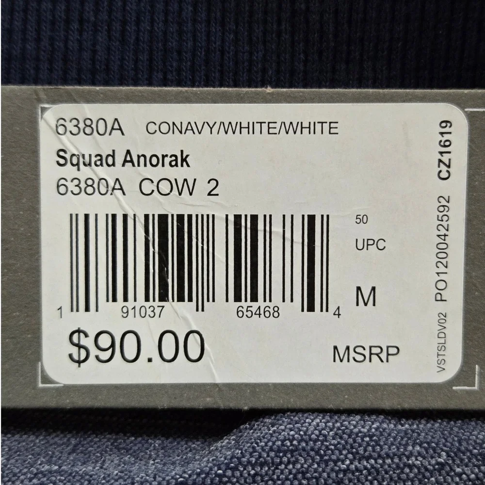 NWT Adidas Squad‎ Anorak Quarter-Zip Golf Pullover Navy Blue Mens Medium